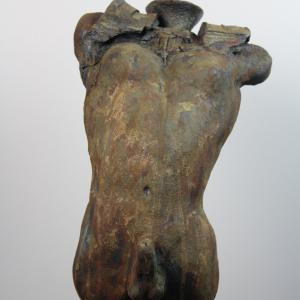 Le Centurion : grès oxydation à froid 32x22x15 cm